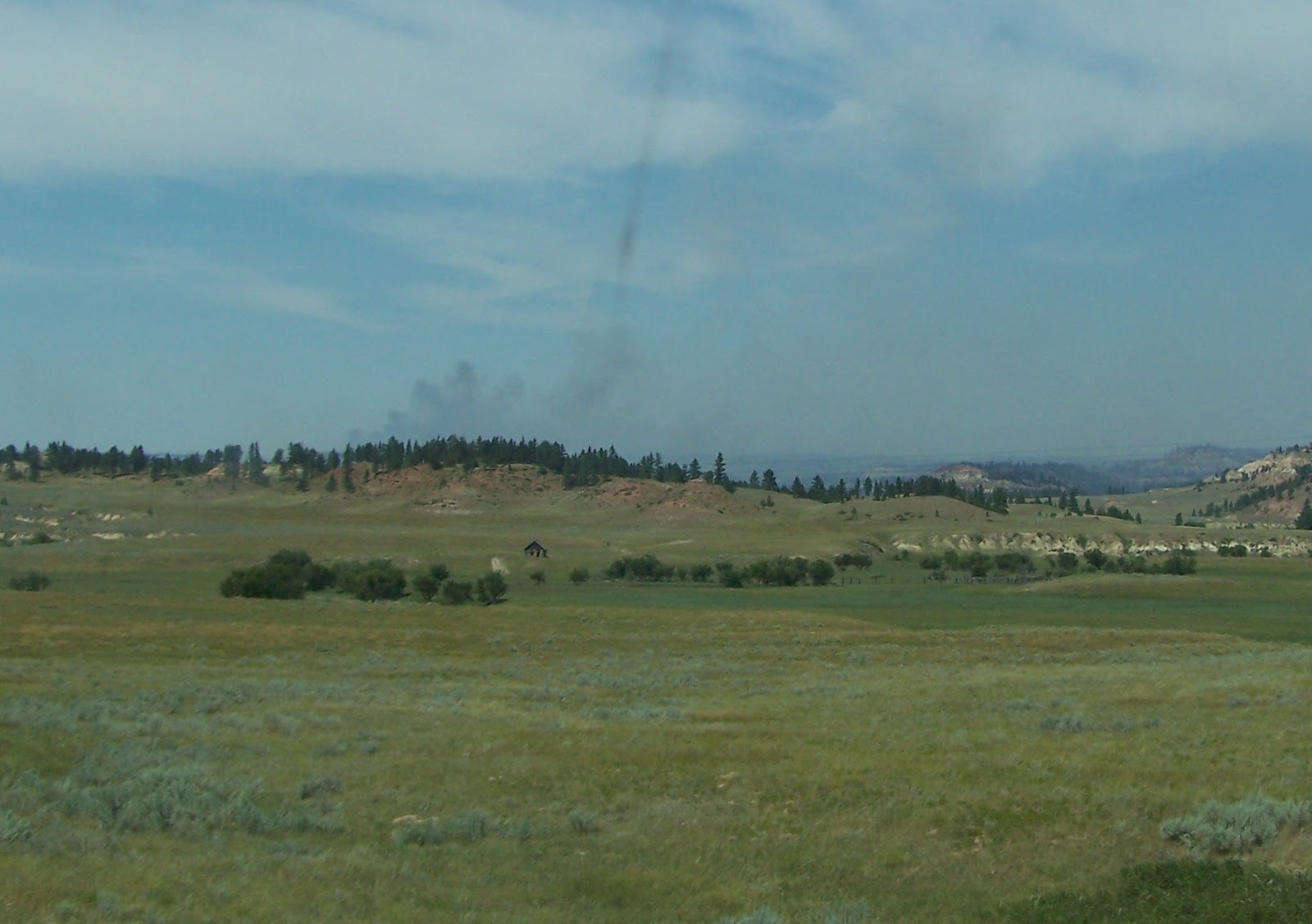 Sightseeing in the USA CrossCountry Road Trip Forest Fire in Lame Deer, Montana