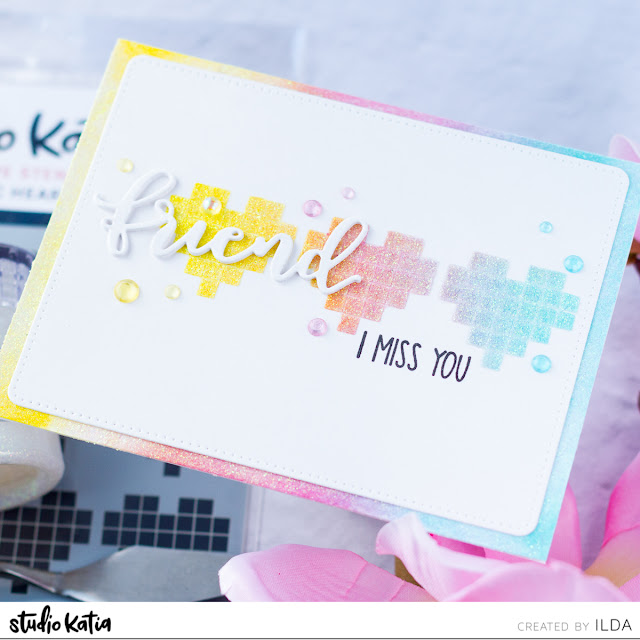 Miss You Friendship Card for Studio Katia by ilovedoingallthingscrafty.com