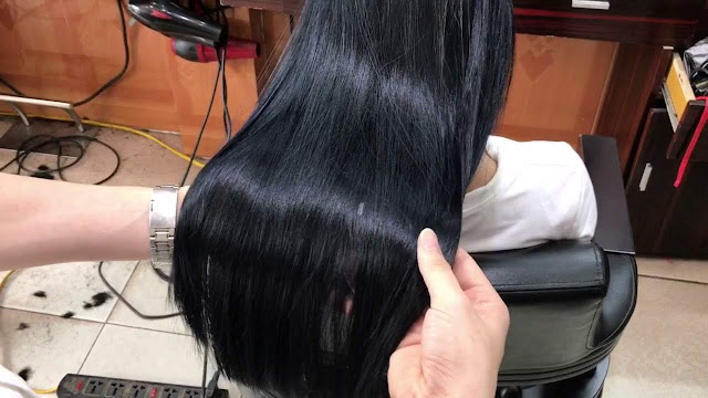 Nhuộm tóc màu Xanh Đen Xám Than Chì vẫn hot nhất 2019 2020