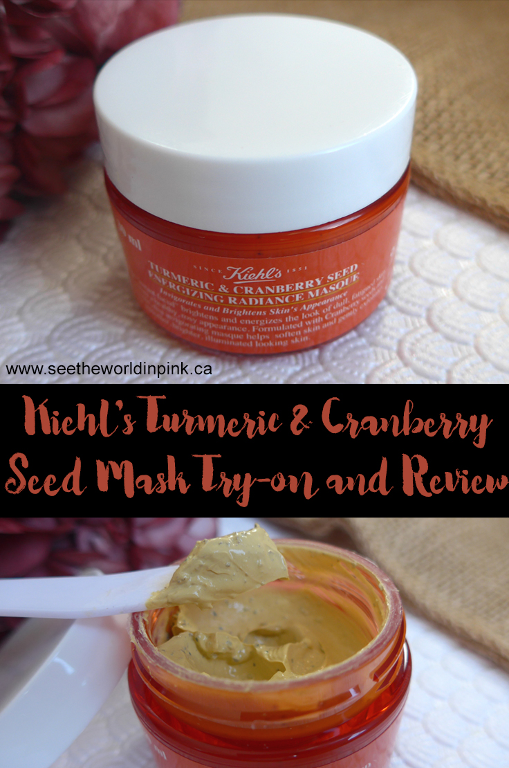 Mask Wednesday - Kiehl's Turmeric & Cranberry Seed Energizing Radiance Masque Review 