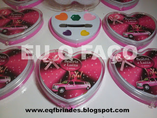 limousine rosa, kit maquiagem, lembrancinha, brindes, personalizado, festa, infantil