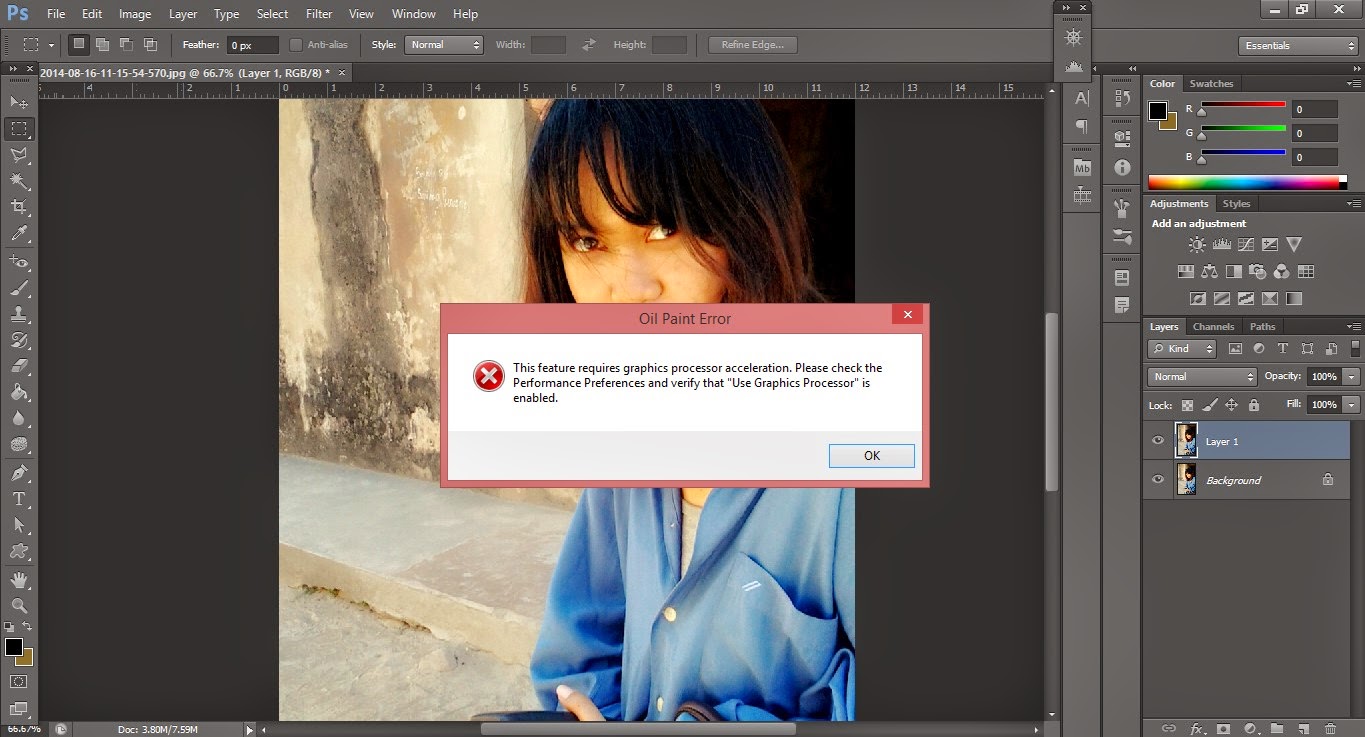 GarasiSeni djdrestha Oil Paint Error in