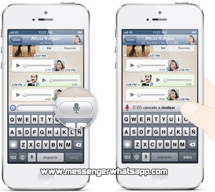Como usar los mensajes de voz en el iPhone con WhatsApp