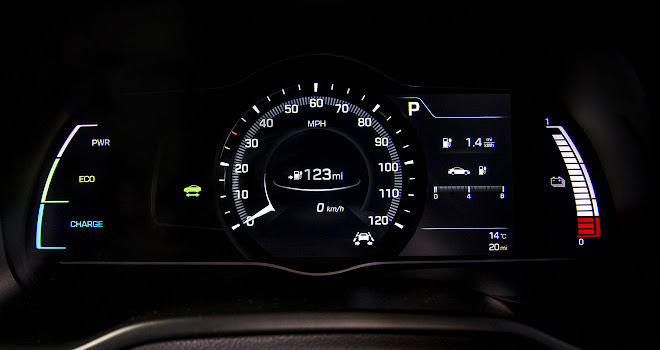 Hyundai Ioniq Electric digital instrument panel