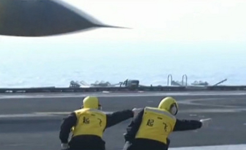 Chinese J-15 Fighter Jet Start Flight Operations From Chinese Carrier