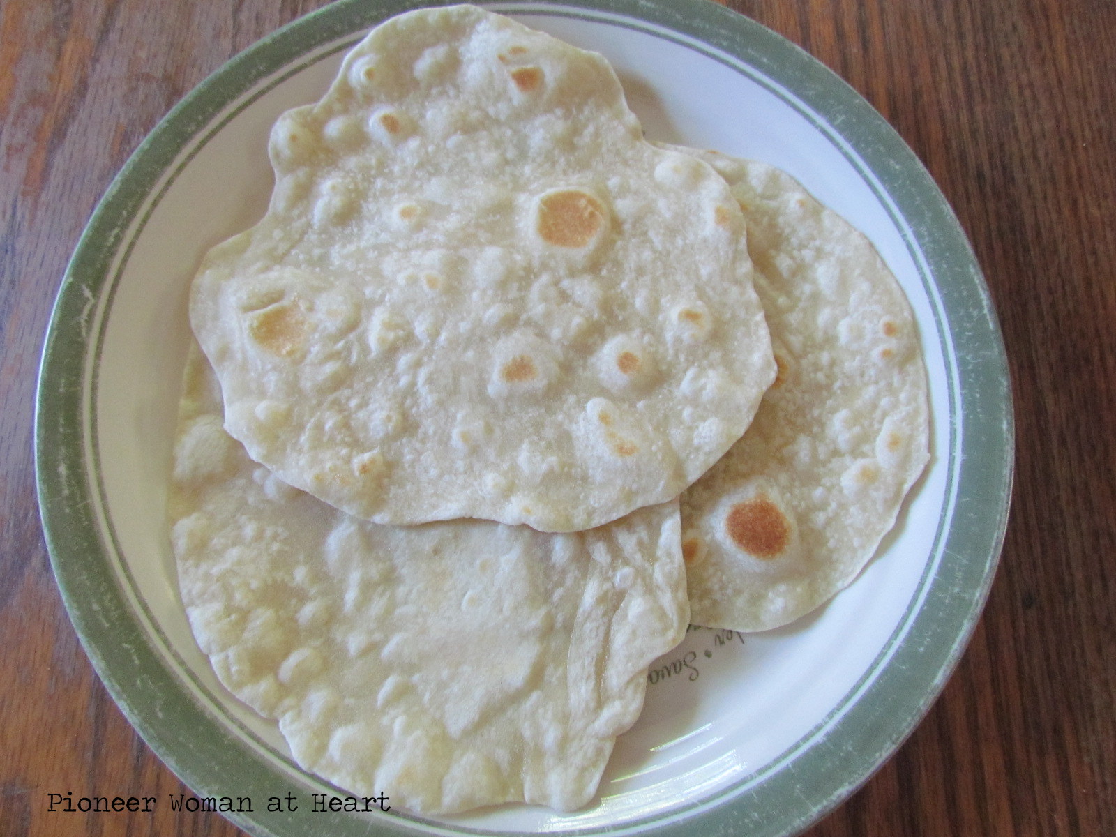 Pioneer Woman at Heart Homemade Flour Tortillas with Lard From Pile