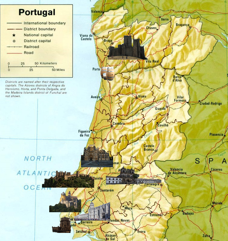 Mapa roteiro Portugal  Roteiro, Roteiro portugal, Portugal