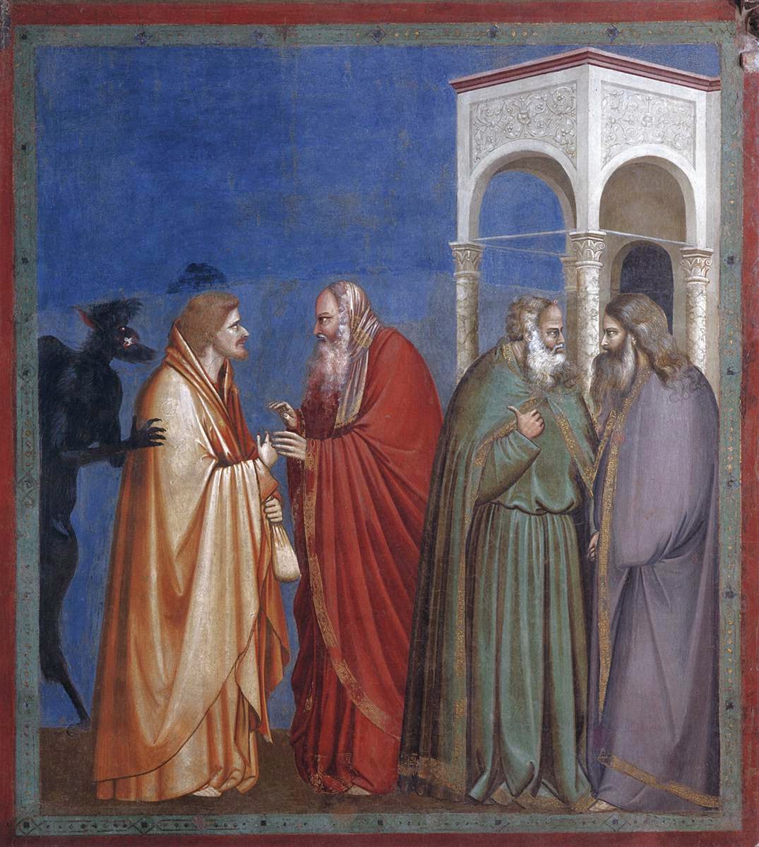 Giotto di Bondone: The bargain of Judas (1304-1306)