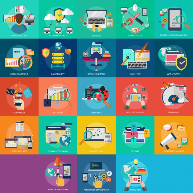 Web designs collection Free Vector