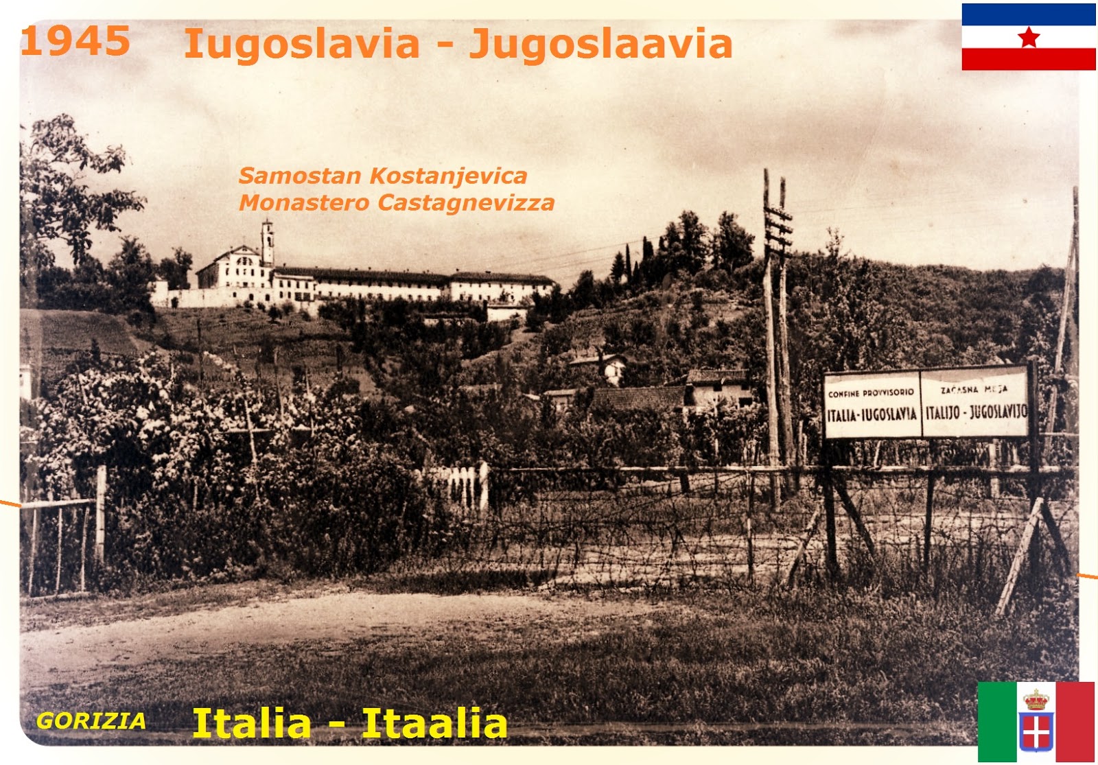 Confini Amministrativi Riigipiirid Political Borders 国境 边界 1945 It Yu Itaalia Jugoslaavia Italia Iugoslavia