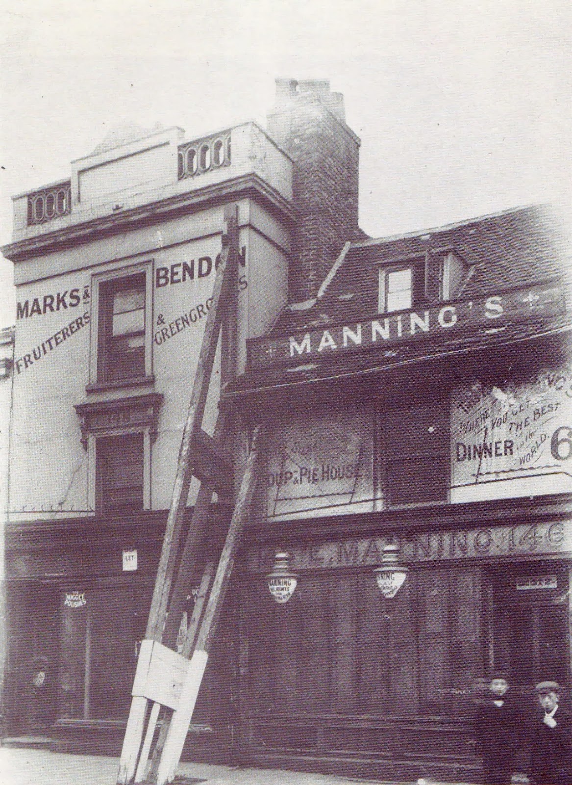 OLD DEPTFORD HISTORY Manning's Soup and Pie Shop 1904.