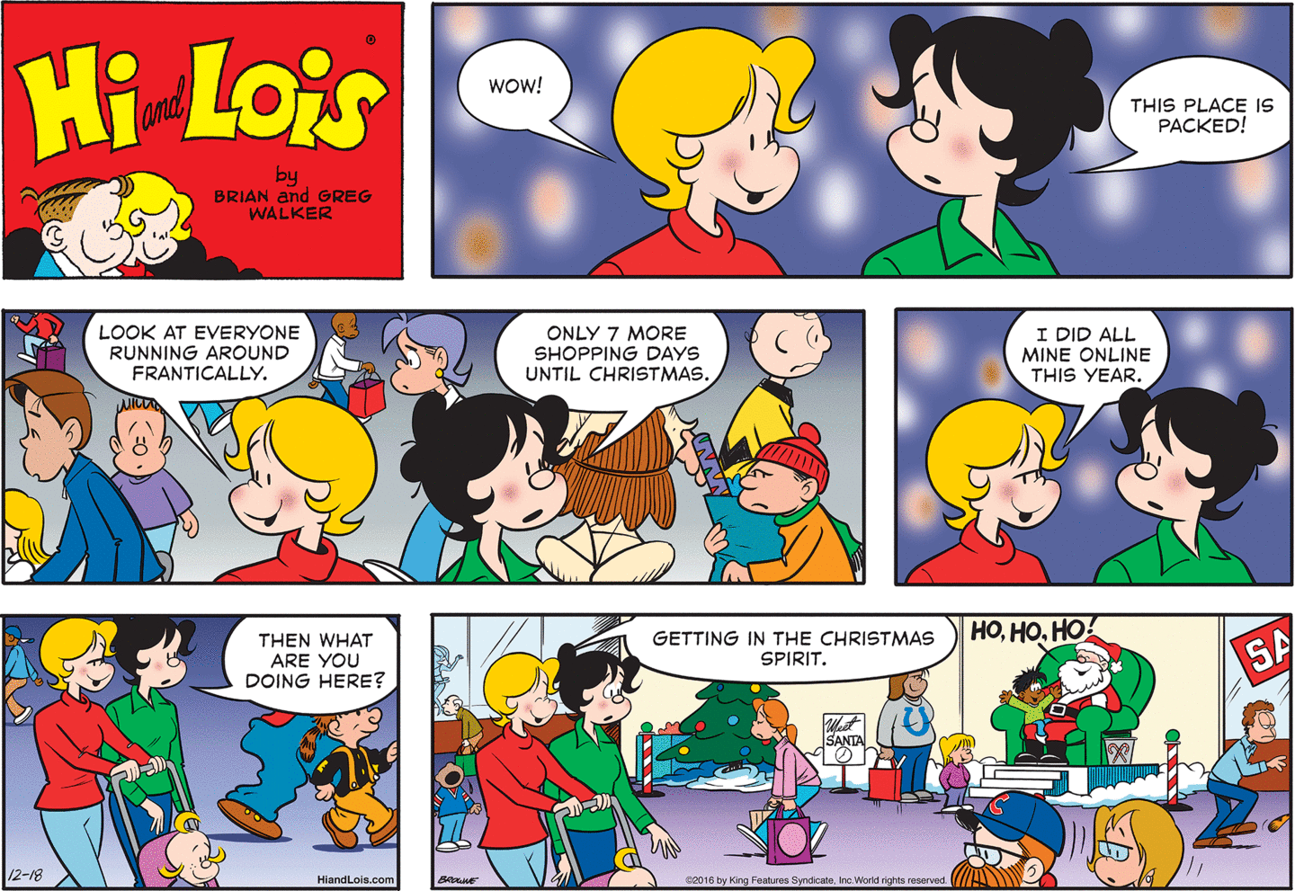 Look at all the cameos in today's Hi and Lois. 