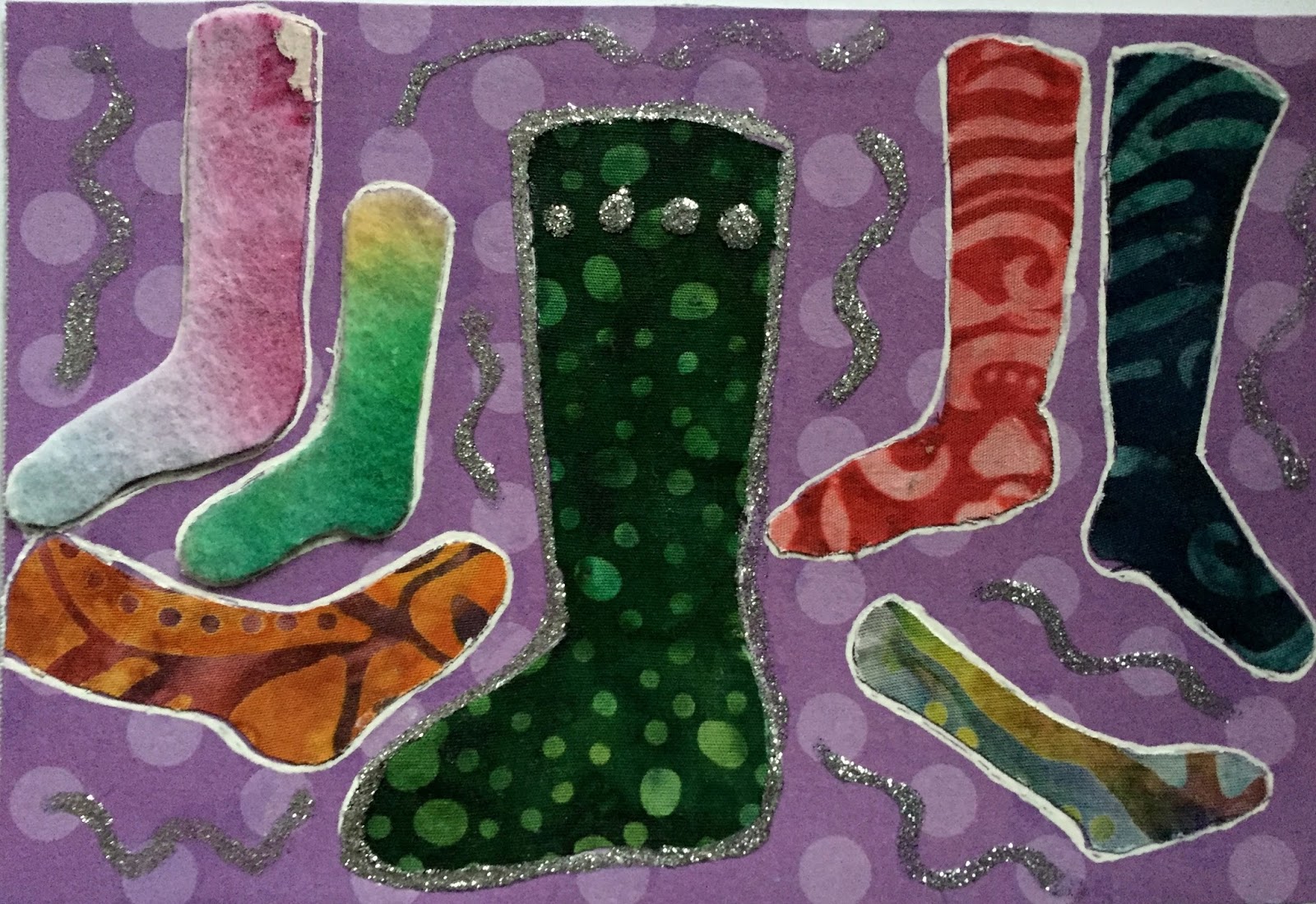 Mail me some art: Crazy, Colorful Socks! Post Card Swap - Send by ...