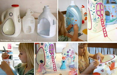 Casa para las muñecas reciclada