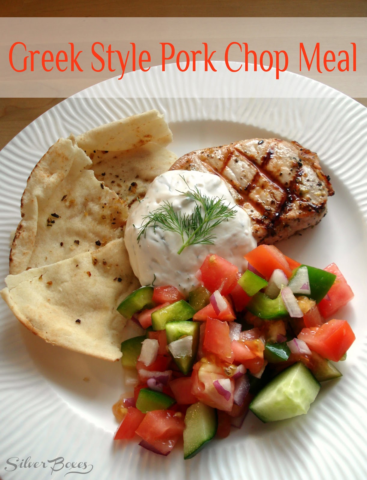 Silver Boxes Greek Style Grilled Pork Chop Meal