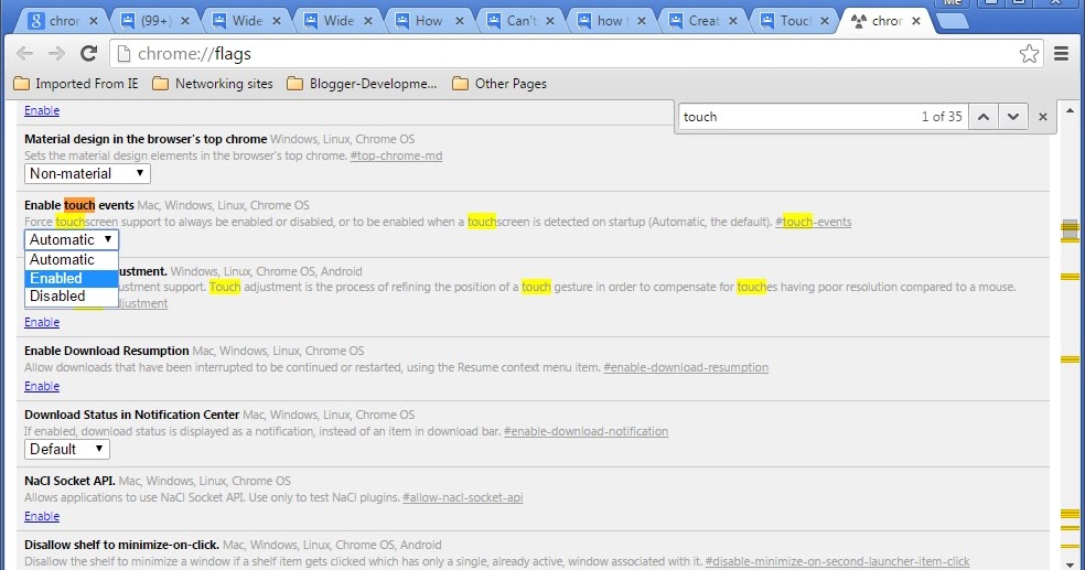 [Fixed] Touch screen not working in Chrome - Windows 10 & 8.1 ~ Let's