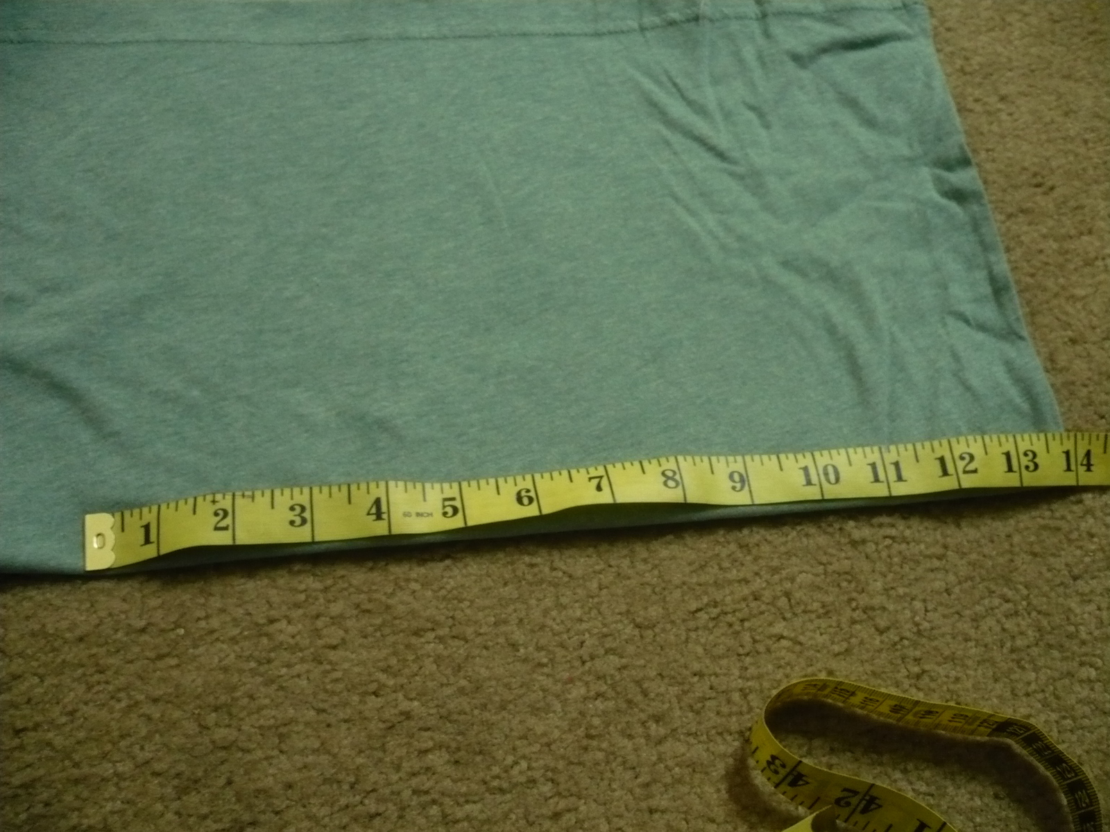 Step 6. Cut the Tshirt upto W inch mark. The cut it perpendicular to ...