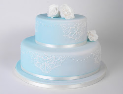 cake simple elegant lace tiered ribbon yet egg duck roses wedgewood weddings bakery sugar kiss piped