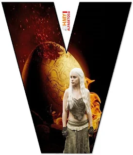 Abecedario de Daenerys con Huevo de Dragón. Daenerys with Dragon Egg Abc.