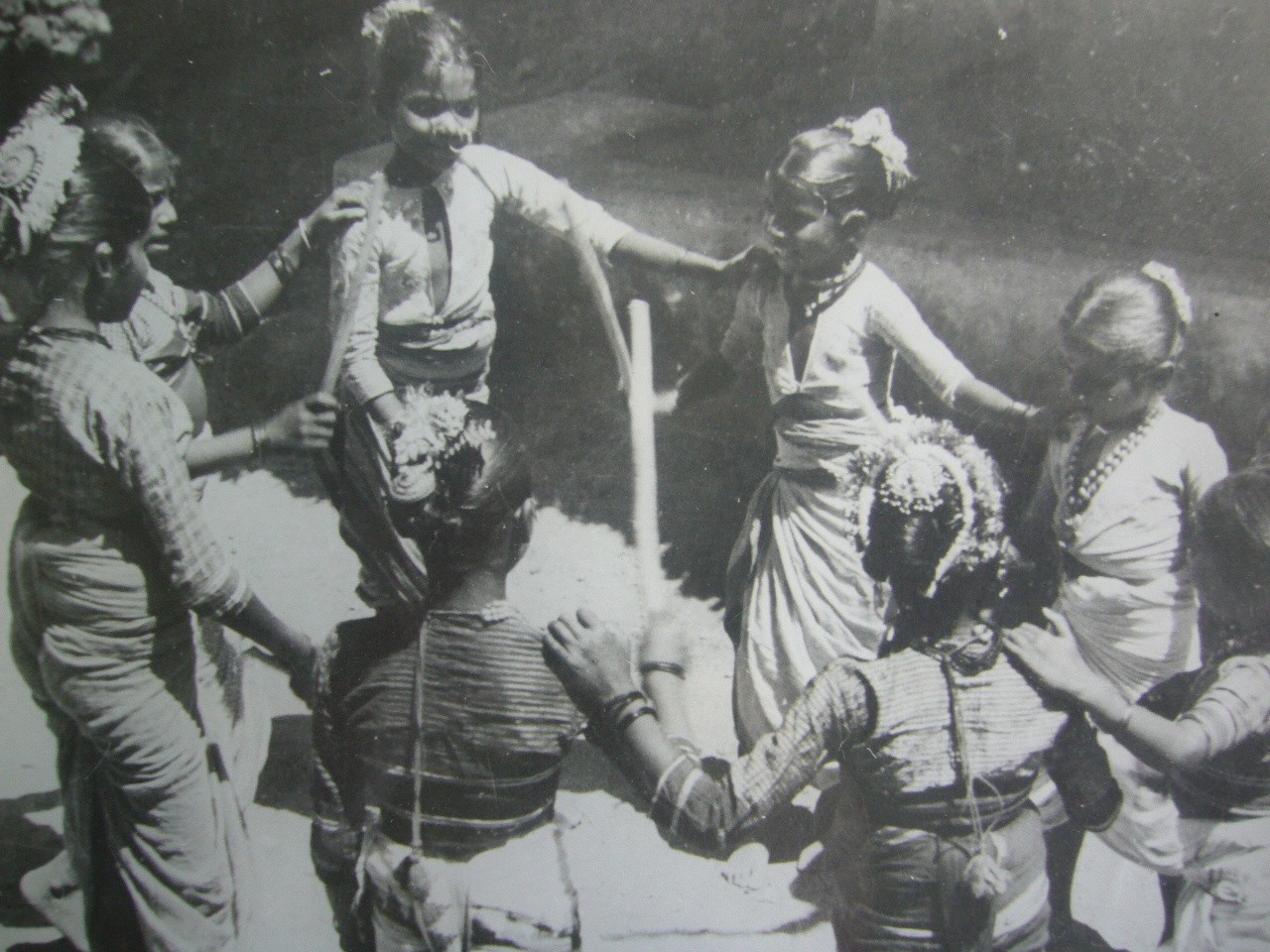 Fisher girls dancing on the Holi festival - 1945
