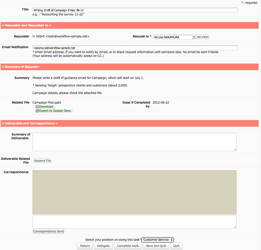 Workflow Sample Inbox is a Graveyard of 'Work Request'