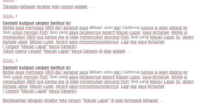 Contoh Soal Struktur Isi Teks Cerita Pendek Unsur Intrinsik Dan Ekstrinsik Ezy Blog