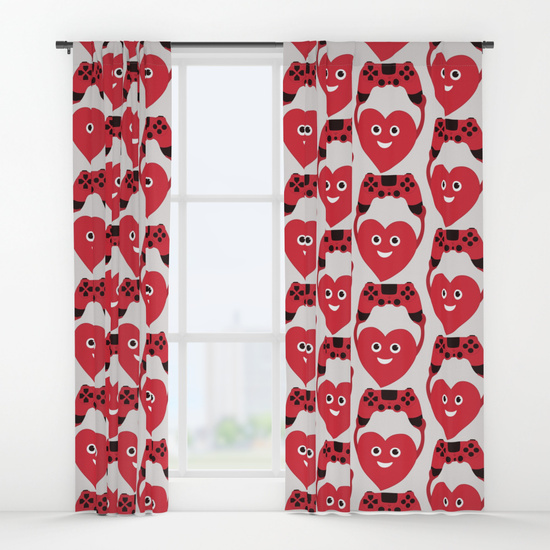 Geek window curtains at Society6 Cute Strange Creatures