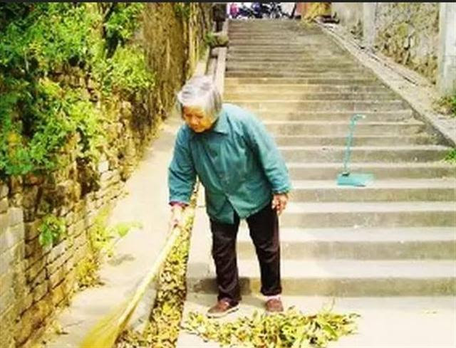 經理碰到一個掃地的老太太