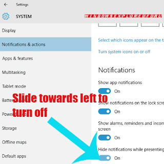 Turn OFF Windows Notifications during Presentation in Windows 10