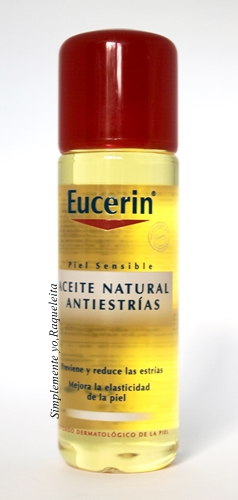 cayó sal Reafirmar Raqueleita Blog: Probando el Aceite Natural Antiestrías de Eucerin®
