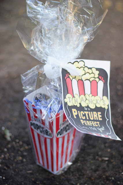 End of Year Gift- Movie Gift Basket: Movie Ticket, Popcorn, Dinner Gift Card