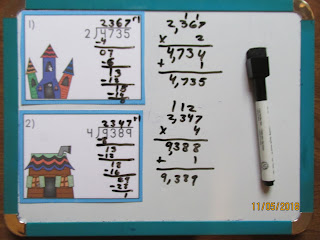 FREEBIE Long Division Haunted House Task Cards