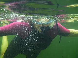 photo of author snorkeling