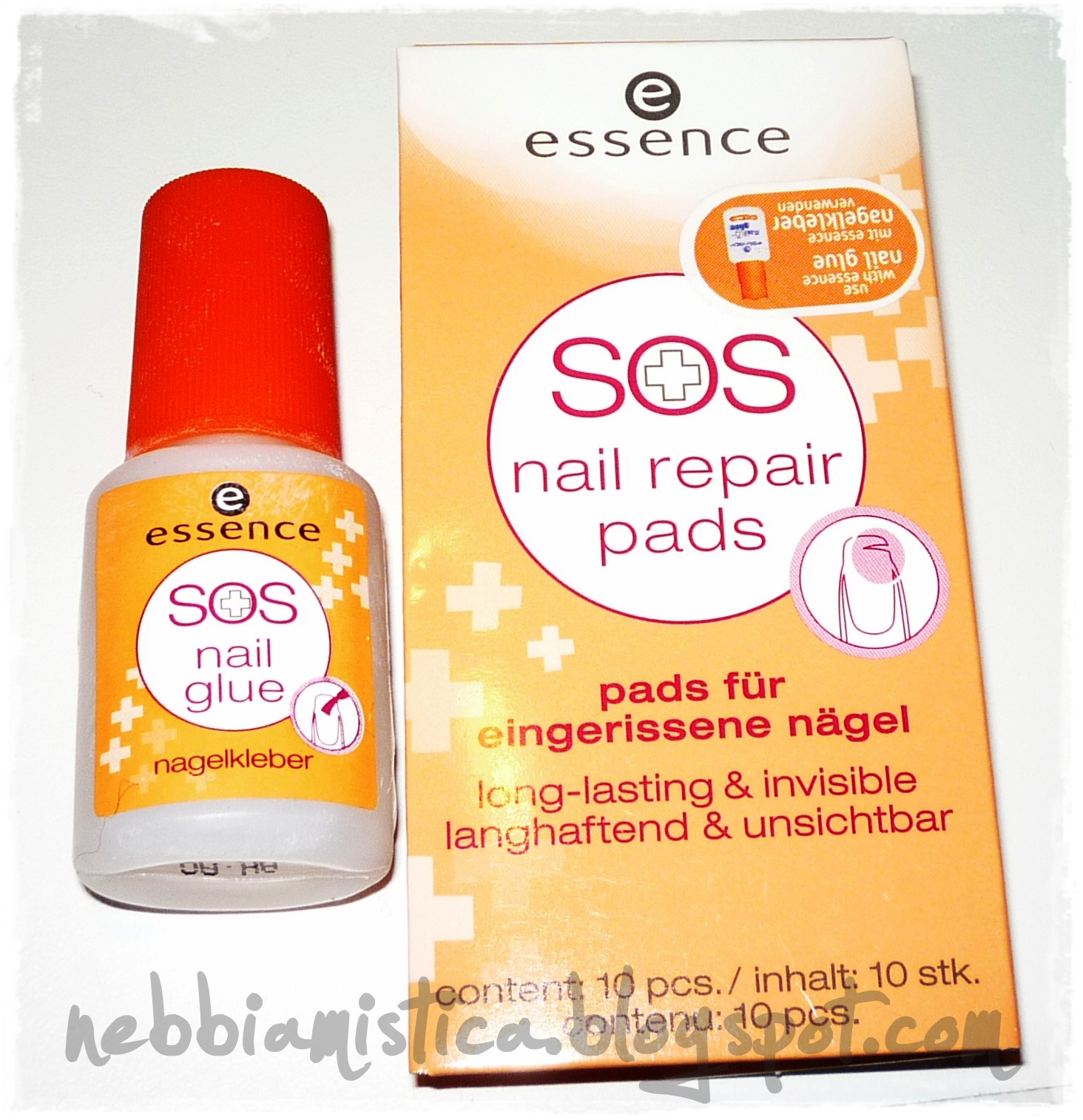 Nebbia Mistica Makeup Review Essence SOS Nail Glue e Nail Repair Pads