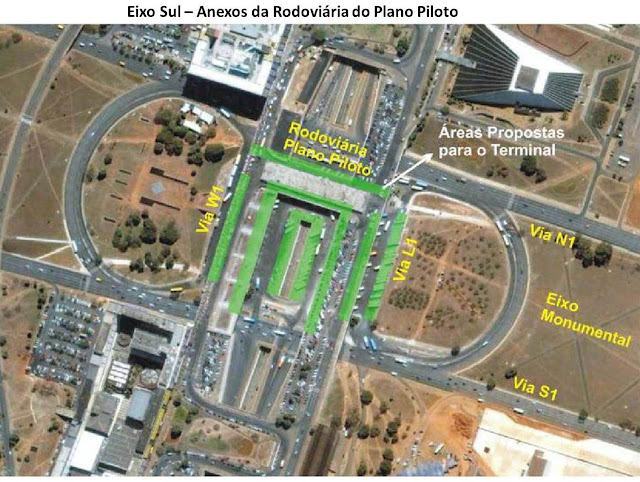 Proposta construção terminal VLP na Rodoviária do Plano Piloto