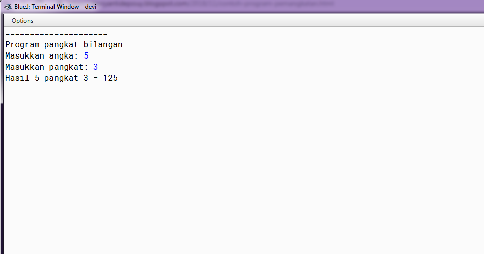 Contoh Program Java Menggunakan Loop