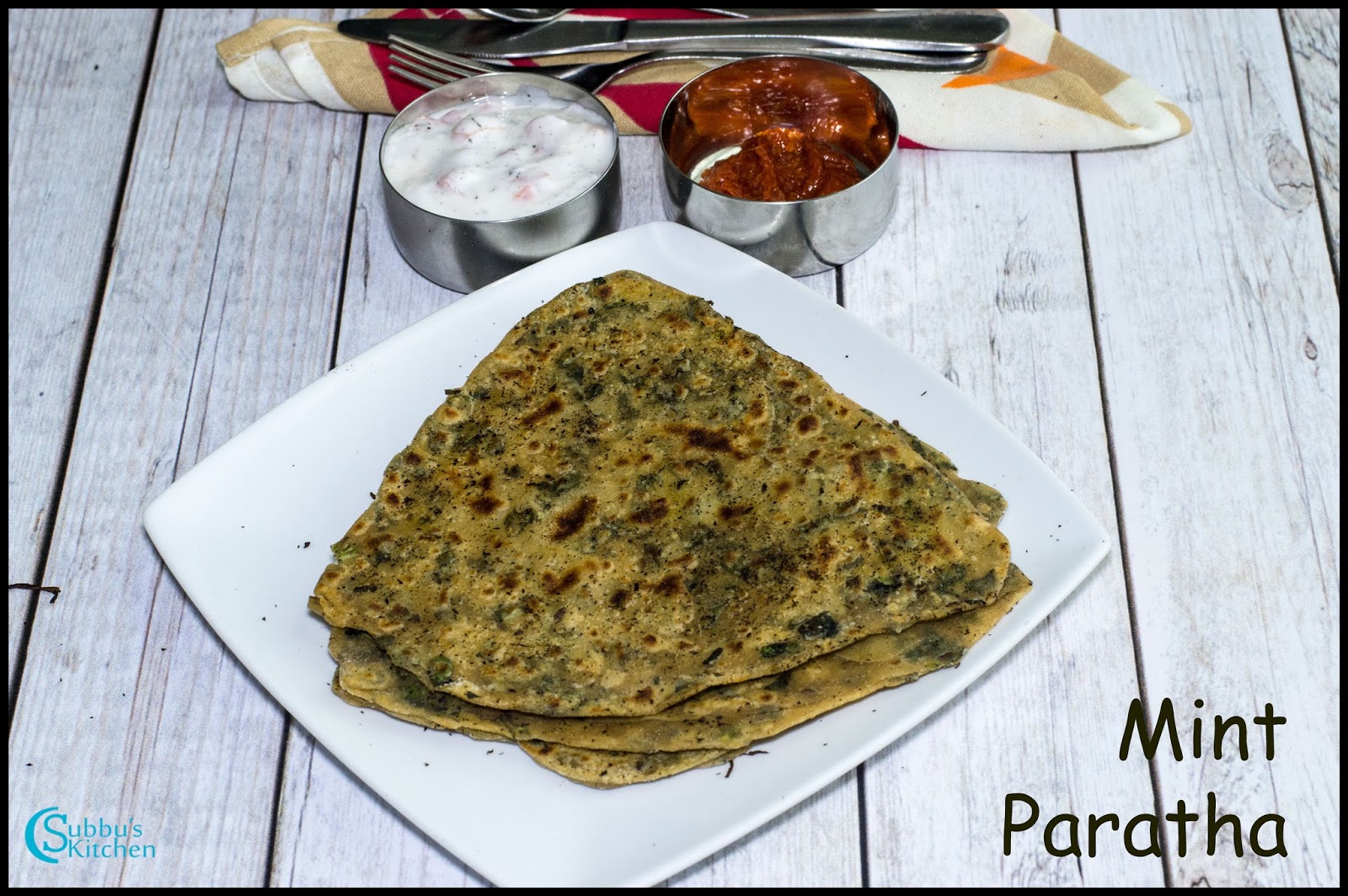 Mint Paratha Recipe Pudina Paratha Recipe Subbus Kitchen