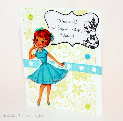 Vintage Girl Birthday Card