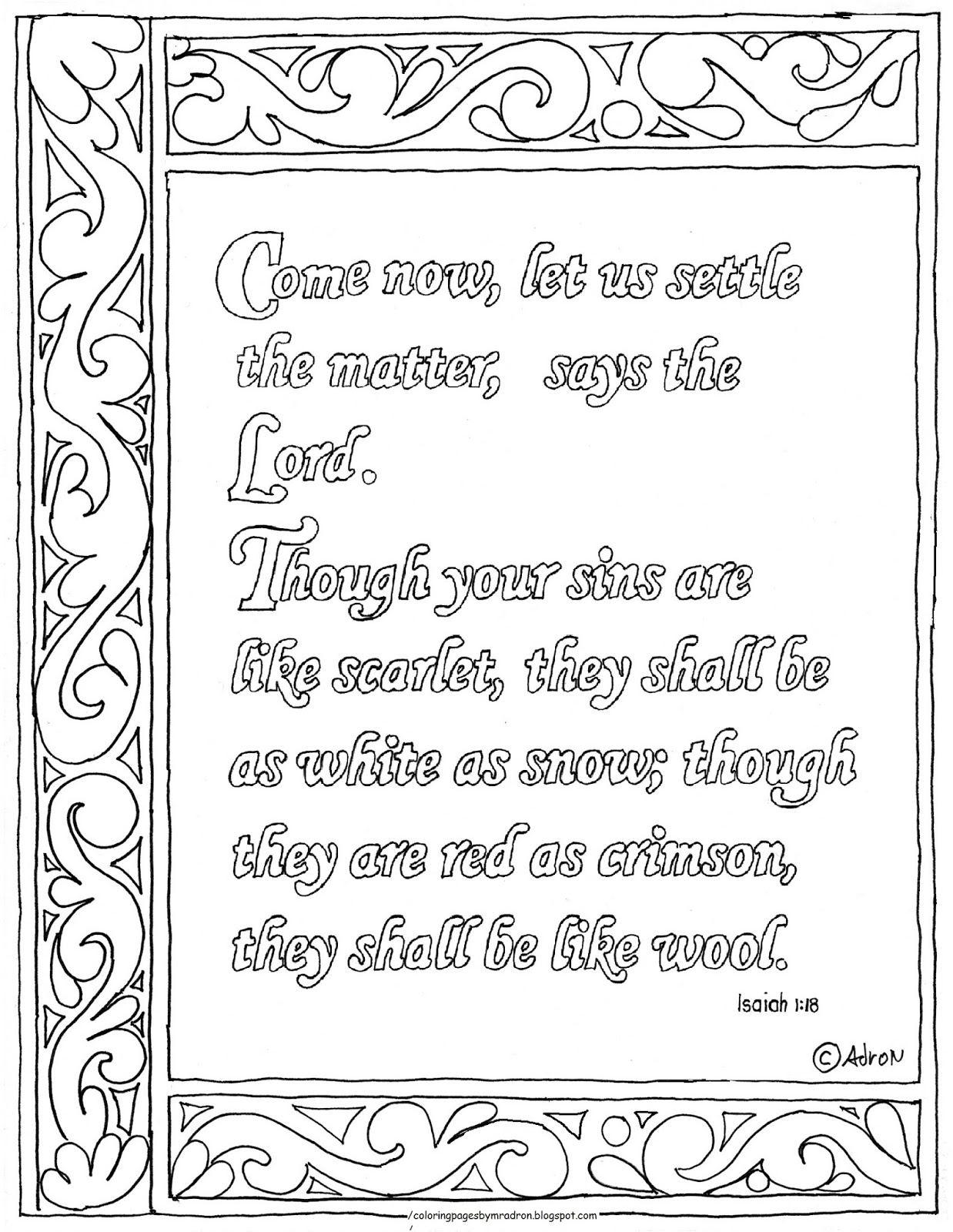 i is for isaiah coloring pages - photo #39