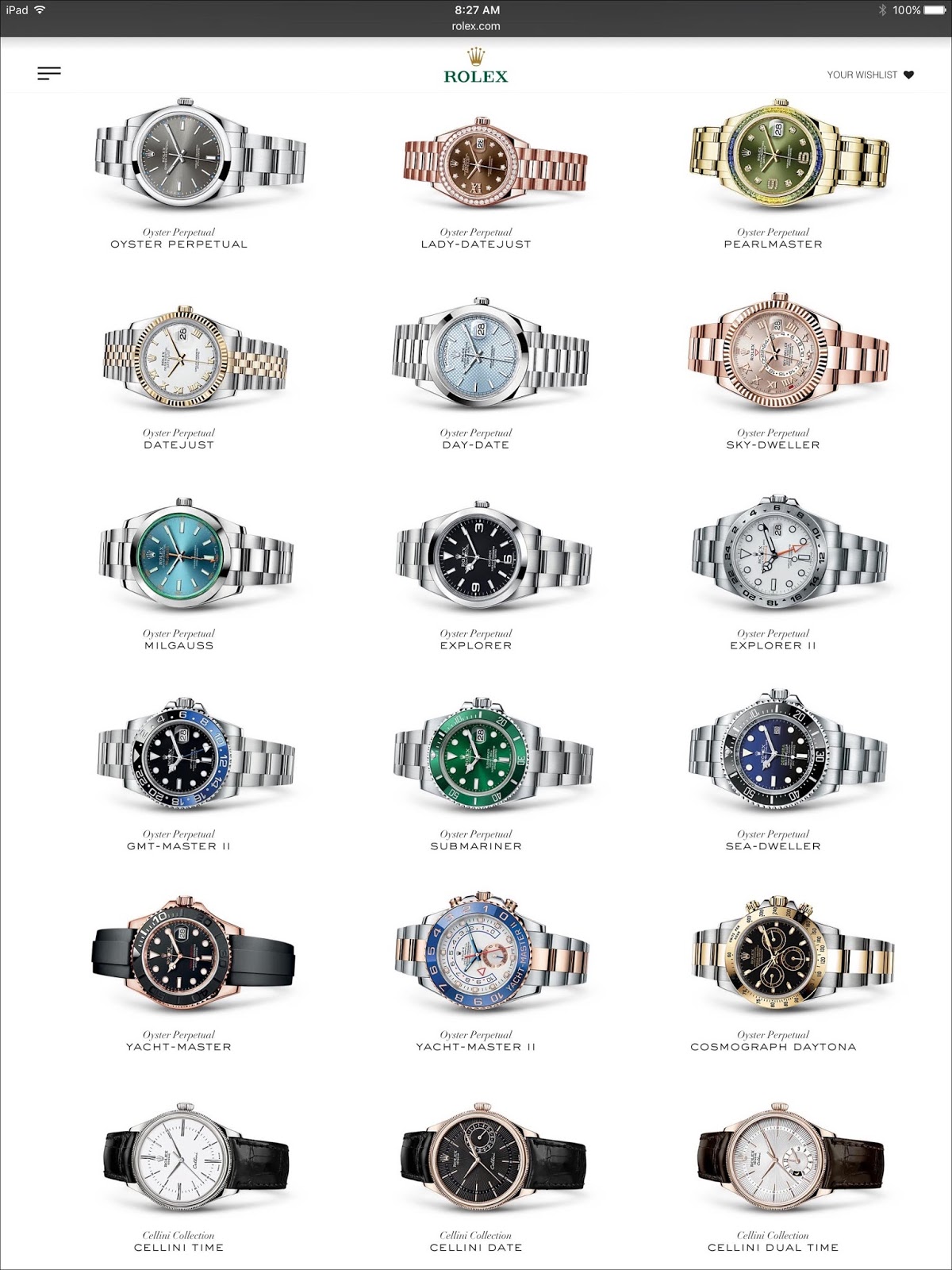 rolex usa website