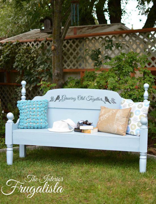 Outdoor Garden Headboard Bench For Two, How To Make A Headboard And Footboard Into Bench Seat