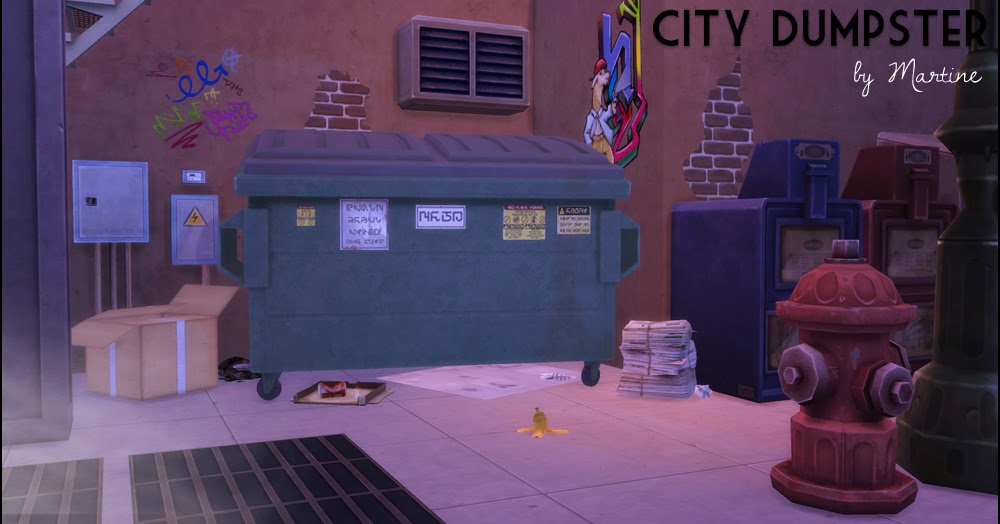 My Sims 4 Blog TS3 Dumpster Conversion by Martine