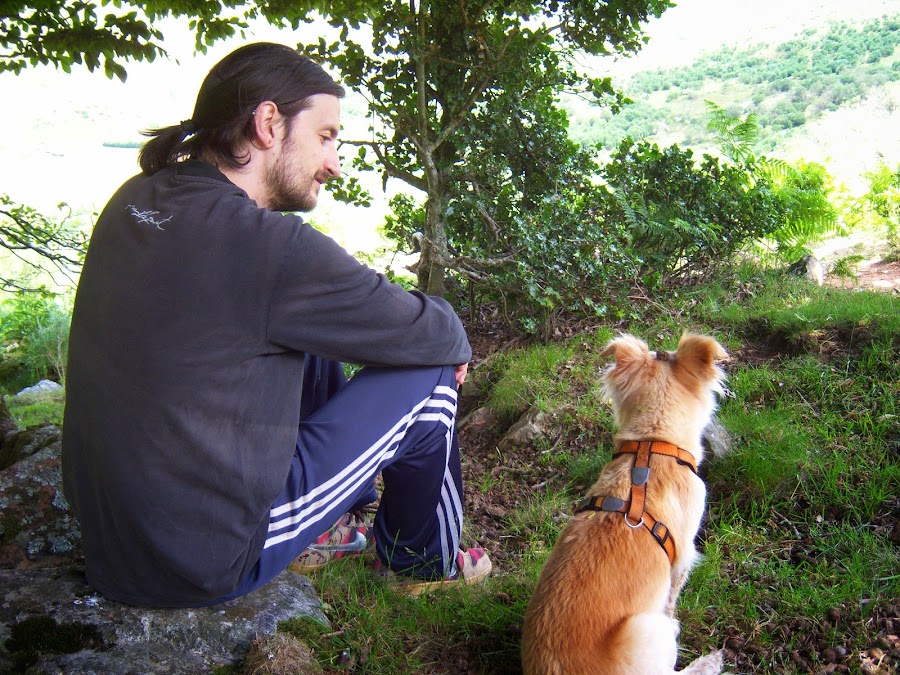 Sergi y Chu disfrutando de la hora de la comida