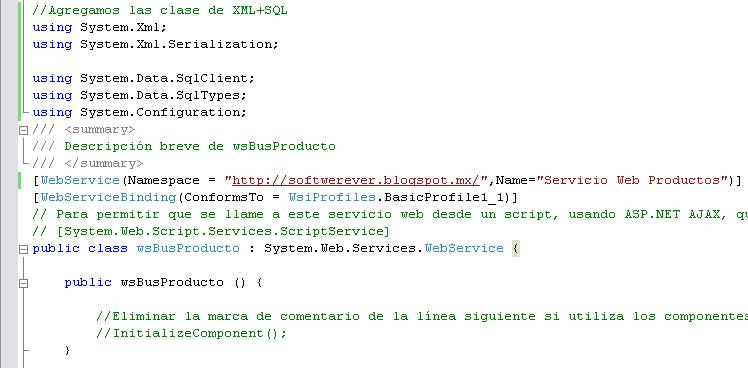 ASP.Net con C#: Web Services (Reportes)