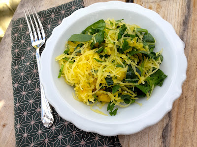 Spaghetti Squash & Kale ~ Healthy Journey Cafe