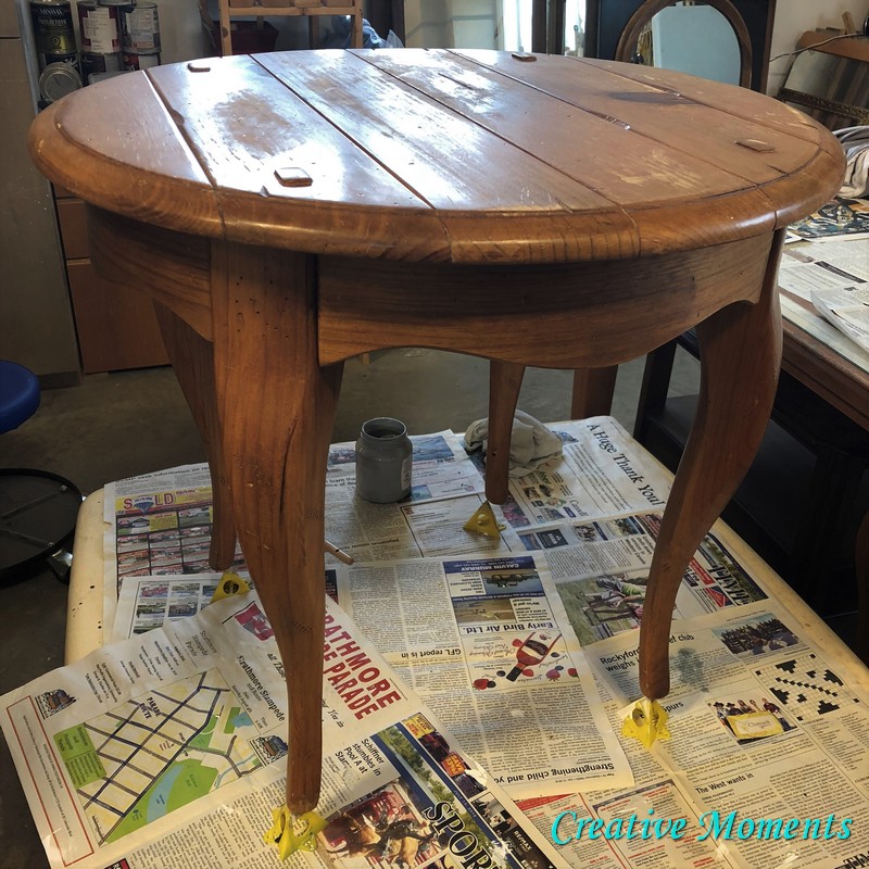 Farmhouse Rustic Grey Accent Table