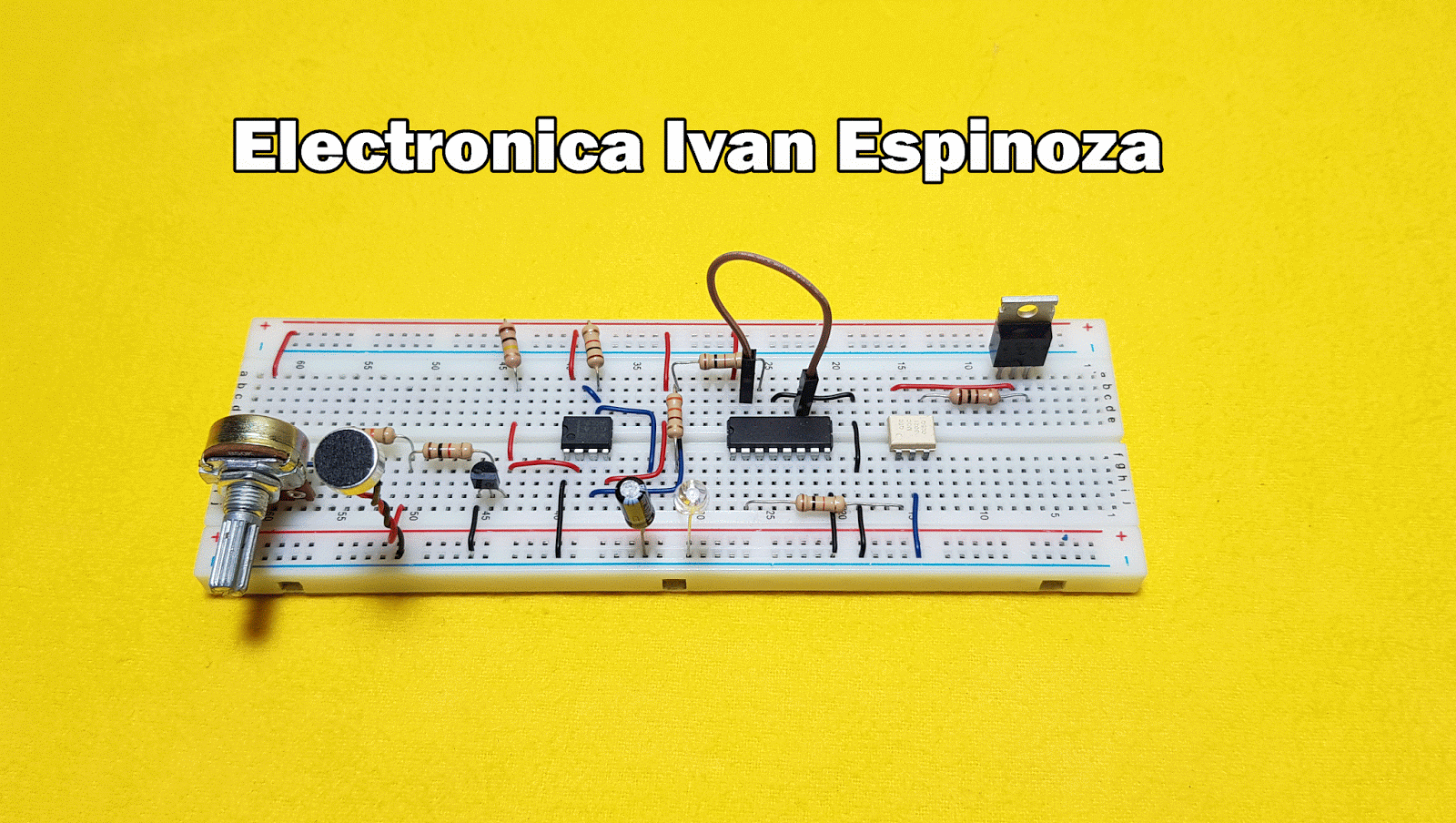 Circuito interruptor con aplausos, programable desde 1 hasta 8 aplausos.