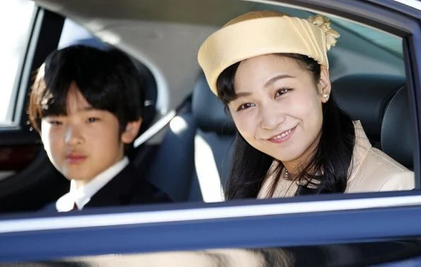 Princess Kako wore BMING by BEAMS coat. Crown Prince Fumihito and Crown Princess Kiko. Emperor Akihito and Empress Michiko