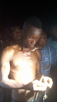 b Photos: Trader accused of using padlocks to witch hunt his colleagues, apprehended in Abia