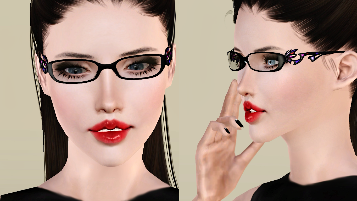 Ladesire's creative corner): TS3 - Bayonetta glasses by Lilit
